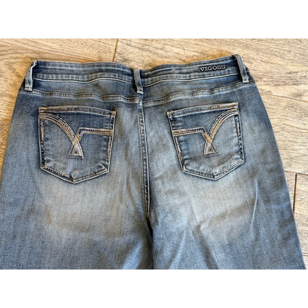 Vigoss Flare Jeans Plus size 16 Stretch Mid Rise Denim P00947A‎ Western Jean